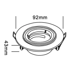 Embutido techo ORSON circular fijo 1 luz led GU10 CANDIL - Artyluz