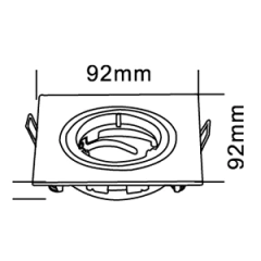 Embutido techo ORSON cuadrado fijo 1 luz led GU10 CANDIL - Artyluz