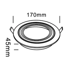 Embutido techo ZAC Circular orientable para AR111 1 luz CANDIL - Artyluz