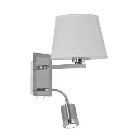 Aplique pared NATA velador pantalla 2 luces E27 y GU10 VIGNOLO