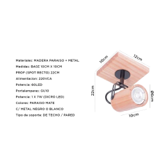 Aplique Pared Madera 1 Luz Nordico Moderna - tienda online