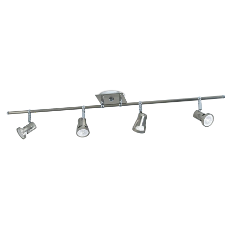 Aplique techo barral sistema SILVER 4 luces GU10 cromo JS