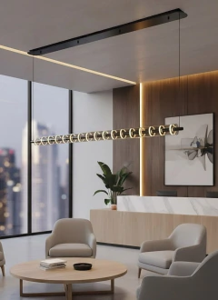Colgante techo SIDNEY-L tubo vidrio moderno deco LED32w luz cálida DABOR en internet
