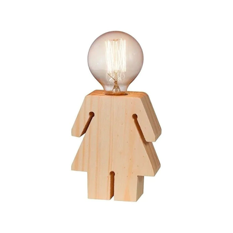 Velador infantil NENA madera E27 CARILUX