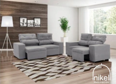 Lámpara de pie TRIPODE E27 moderna minimalista NIKEL - Artyluz Iluminacion