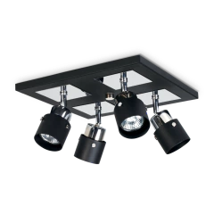 Aplique spot techo UP 4 luces GU10 base cuadrada VIGNOLO