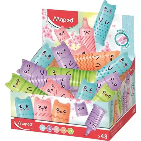 Marca Texto Mini Cute Pastel Maped