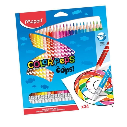 Lápis de Cor 24 cores Apagável Maped