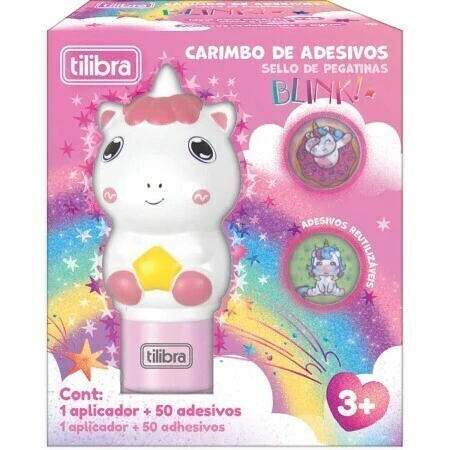 Carimbo de Adesivos Unicórnio Tilibra