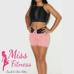 Short cadarço + top com tela