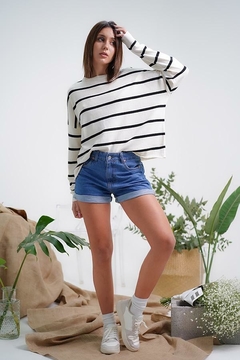 Sweater Rayas Negro
