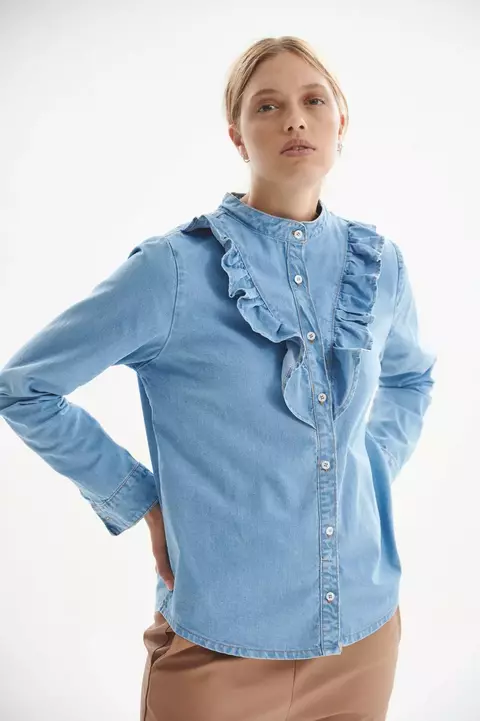 Camisa Denim Volados