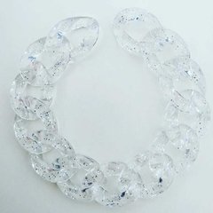Elo transparente com glitter