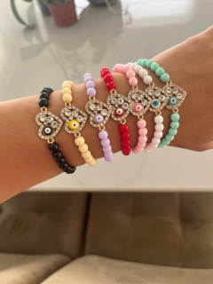 Pulseira Olho Grego Com Strass