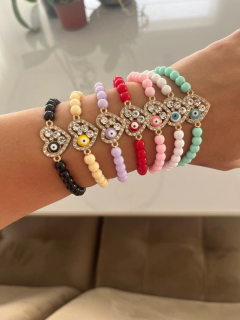 Pulseira Olho Grego Com Strass