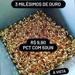 Entremeio 4x1,5mm folheado em 3 milésimos de ouro