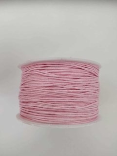Fio de algodão encerado 1mm - Cor Rosa bebê