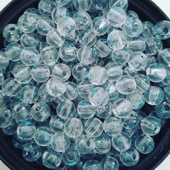 Bolinha 6mm de resina com glitter - Cor Azul