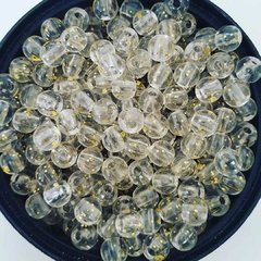 Bolinha 6mm de resina com glitter - Cor Dourado