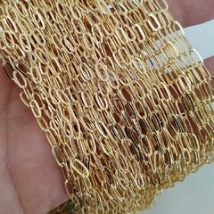 Corrente oval 6x3mm 3 milésimos de ouro