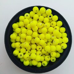 Bolinha 6mm Emborrachada Amarelo Neon