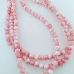 Pedra Jade Rosa Mesclado 6mm