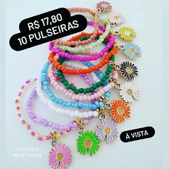 Kit 10 Pulseiras Margaridas