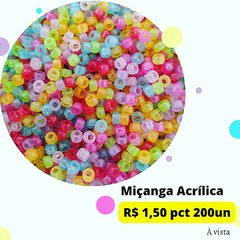 Miçanga Acrílica Multi colors