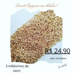 Corrente Cingapura de Bolinha 3 milésimos de ouro