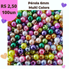6mm Pérola Multi Colors