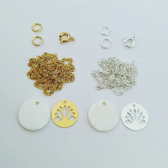 Colar Flor de Lótus folheada 3 milésimos de ouro - comprar online