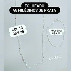 Choker com Corações Folheado 45 milésimos de pra