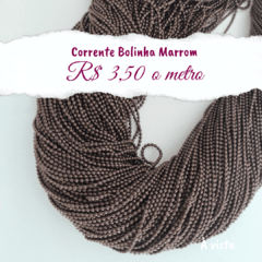 Corrente Bolinha 1,5mm Marrom