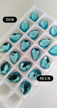 13x18 Gota Vidro - Cor Aqua