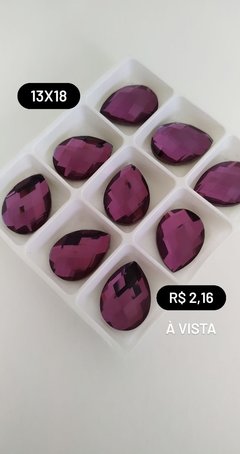 13x18 Gota Vidro - Cor Violeta