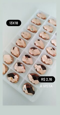 13x18 Gota Vidro - Cor LT Peach