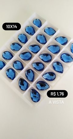 10x14 Gota Vidro - Cor Saphire