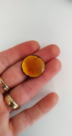 22mm Redondo Acrílico - Cor Smoked Topaz