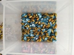 6X3 NAVETE Aqua Swarovski