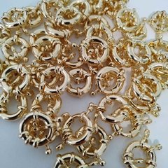FECHO BOIA 13mm FOLHEADO 3 milésimos de ouro