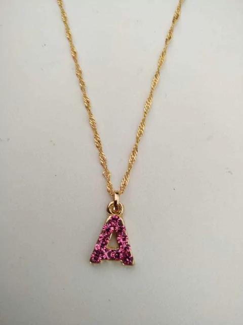 COLAR COM INICIAL LETRA ( A ) - KIT PARA MONTAGEM