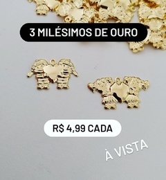 Pingente menina folheado em 3 milésimos de ouro