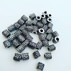 Entremeio Prata velha 6X5mm ABS
