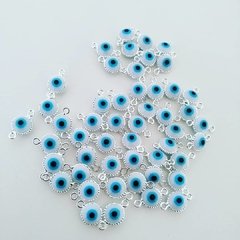 Entremeio Olho Grego 6mm folheado a prata