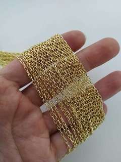 Corrente Elo Retangular em 3 milésimos de ouro