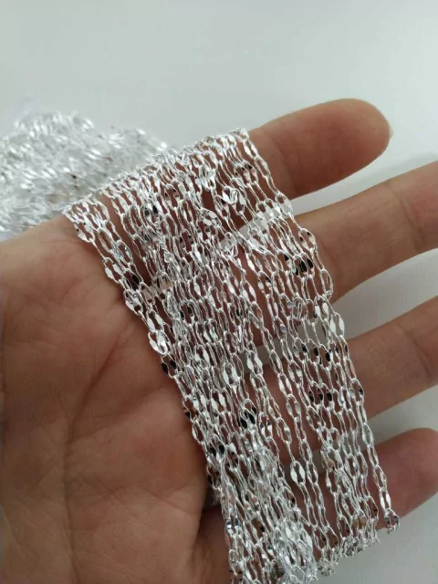 Corrente Trabalhada Folheada a Prata 45 milésimos