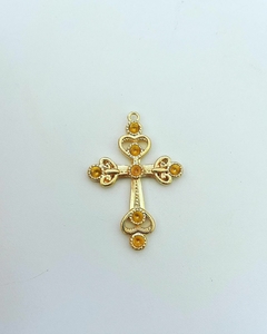 Crucifixo- banho dourado