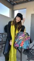 BOLSO REVERSIBLE CARRIE - DRAGON PETROLEO CON AVELLANA