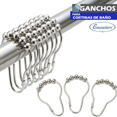 Ganchos Para Cortina de Baño Roller Hook