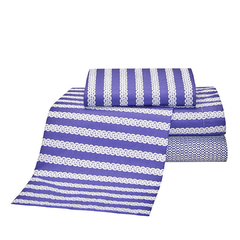 Sabanas 144 Hilos Danubio Dreams 2 Plazas 1/2 Diseño Ariel Azul - comprar online